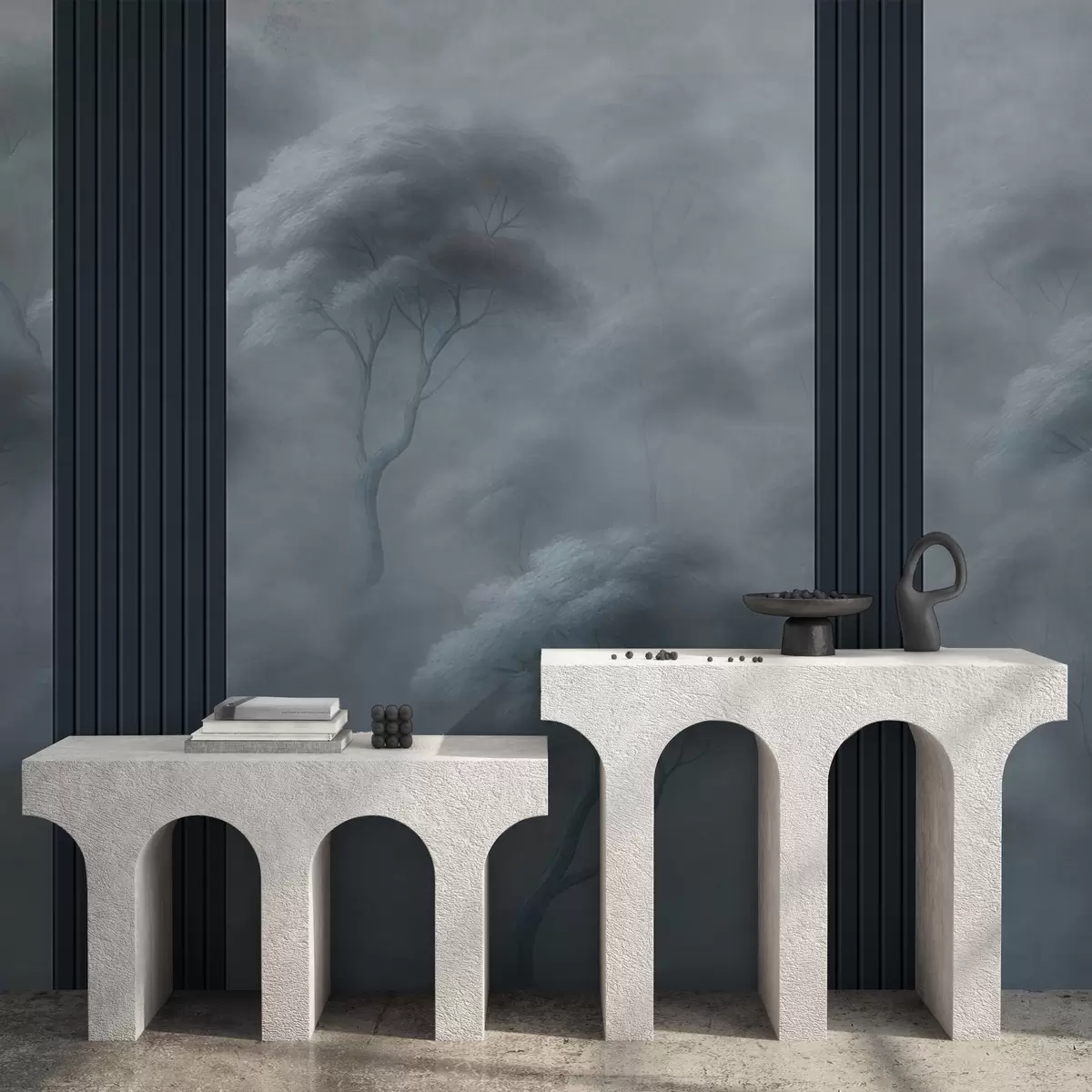 Valokuvatapetti Metsä kohtaa paneelitaiteen w04187v2