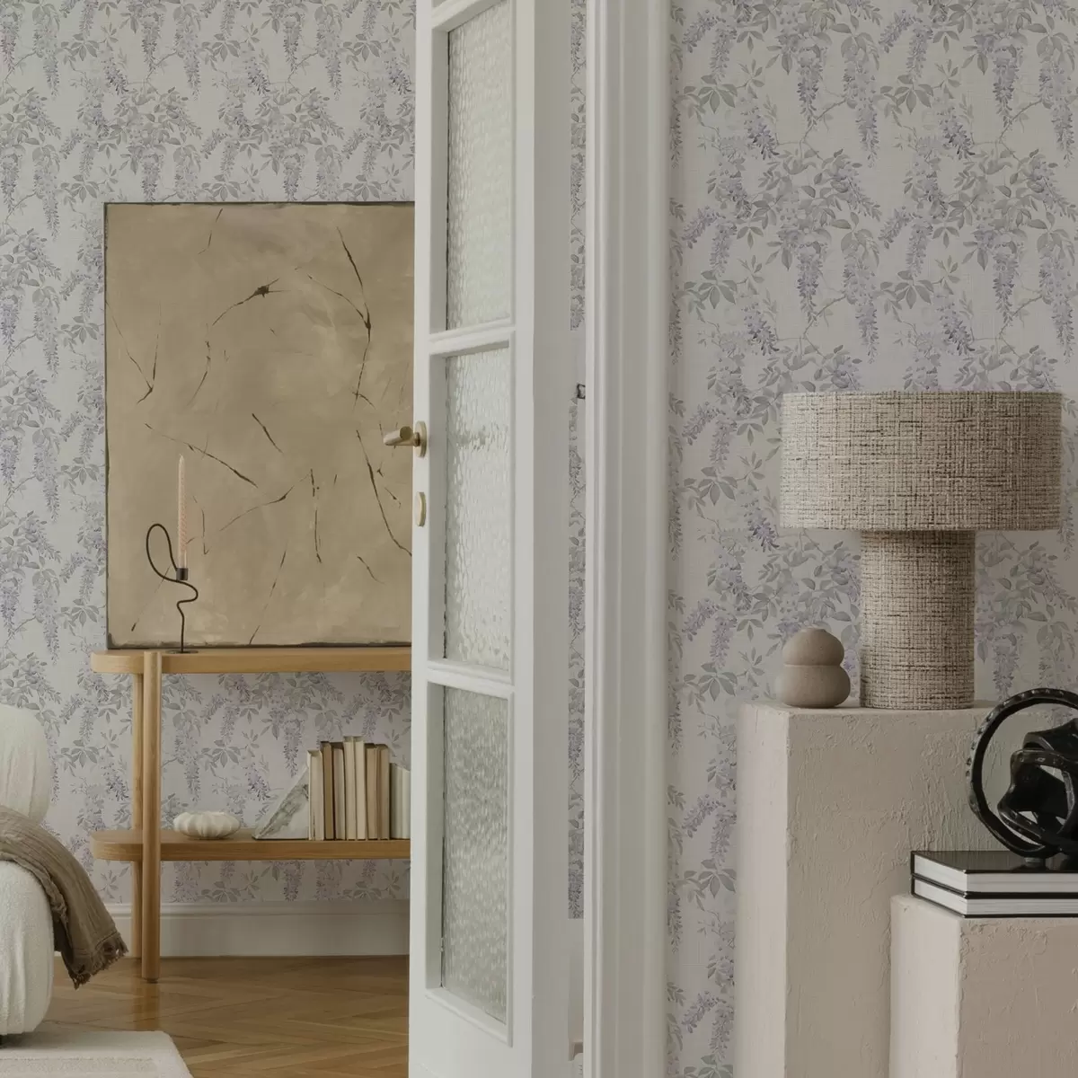 Taustakuva Lilac wisteria valkoisella pohjalla, akvarelli tyyliin a00239