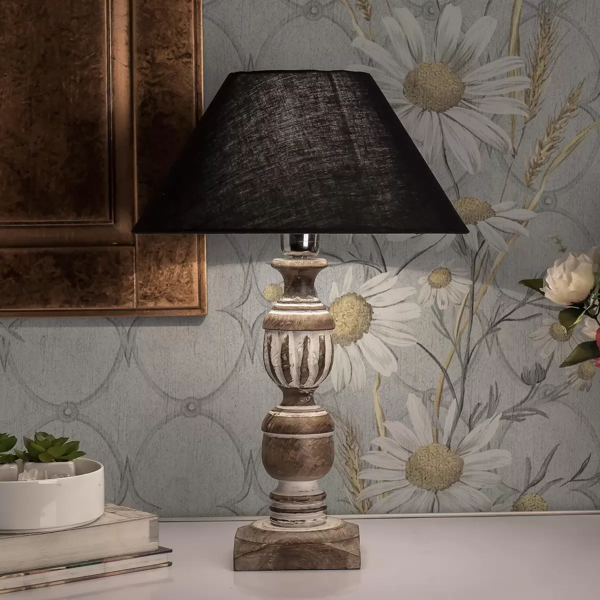 Taustakuva Päivänkakkarat harmaalla taustalla geometrinen kuvio a00269