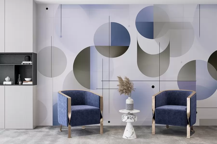 Valokuvatapetti Geometriset abstraktit muodot w04220v1