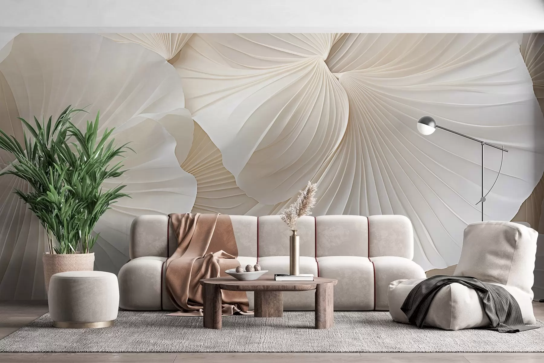 Valokuvatapetti terälehdet, kukat, valkoinen, kerma, rakenne, arkuus, koristeellinen, koristeellinen w04216