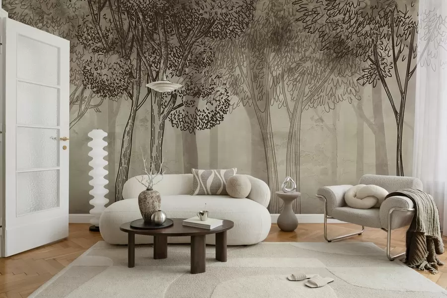 Valokuvatapetti Reheviä lehtipuita w04251