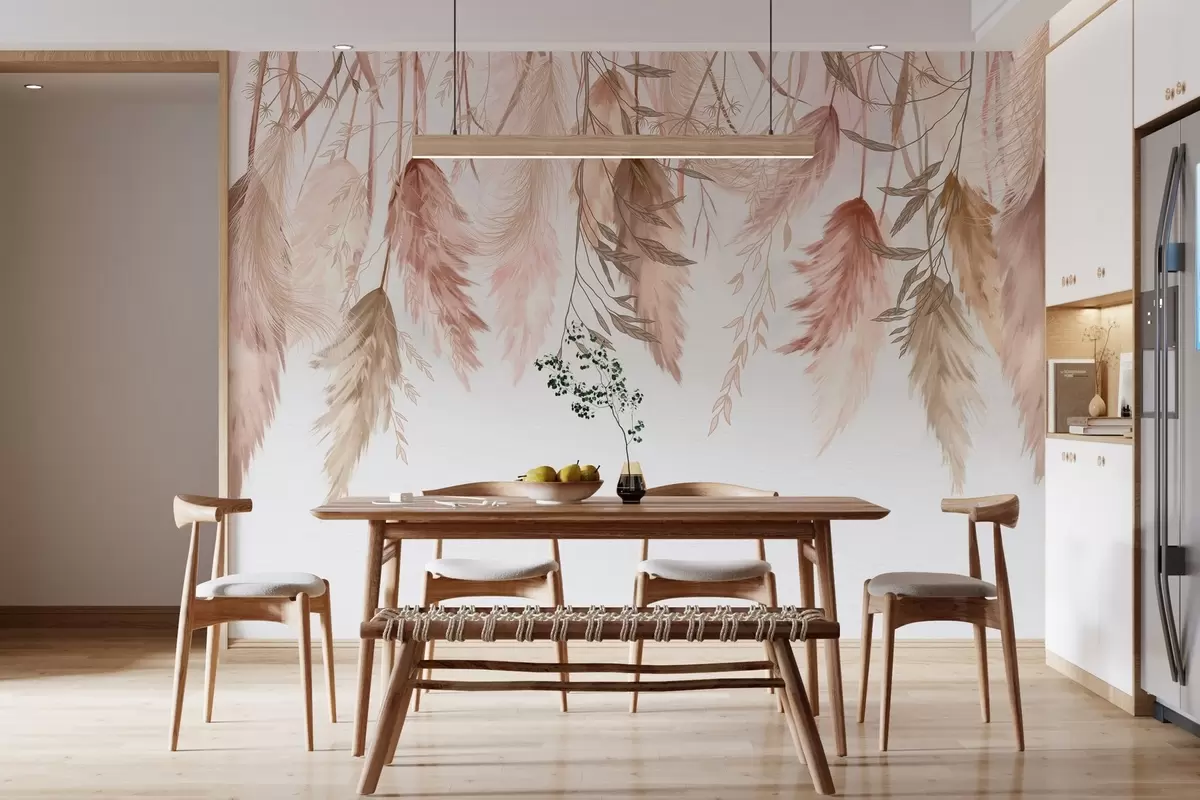 Valokuvatapetti Kuivatut kukkien kukat w04253