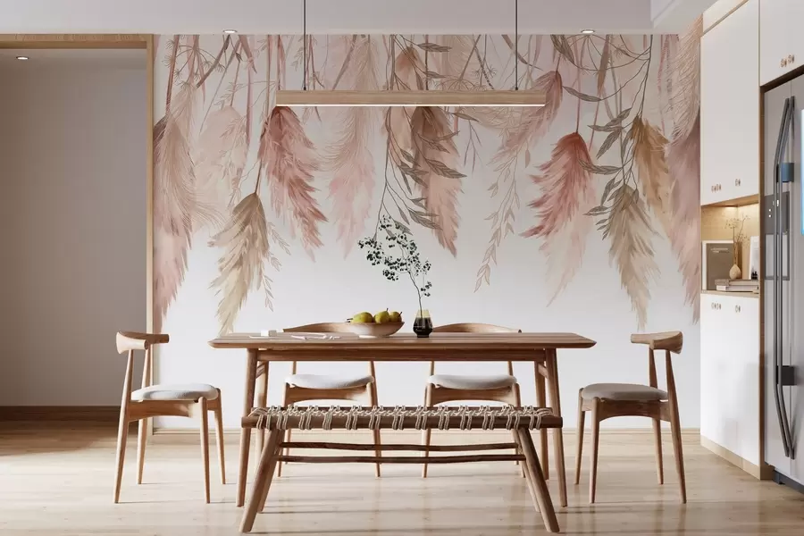 Valokuvatapetti Kuivatut kukkien kukat w04253