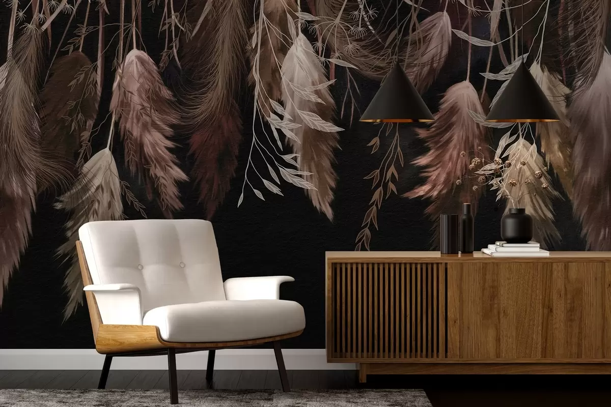 Valokuvatapetti Kuivatut kukkien kukat w04253v1