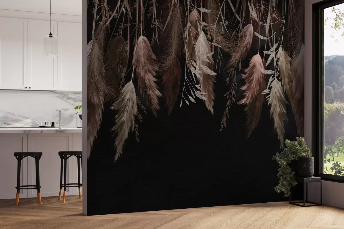 Valokuvatapetti Kuivatut kukkien kukat w04253v1