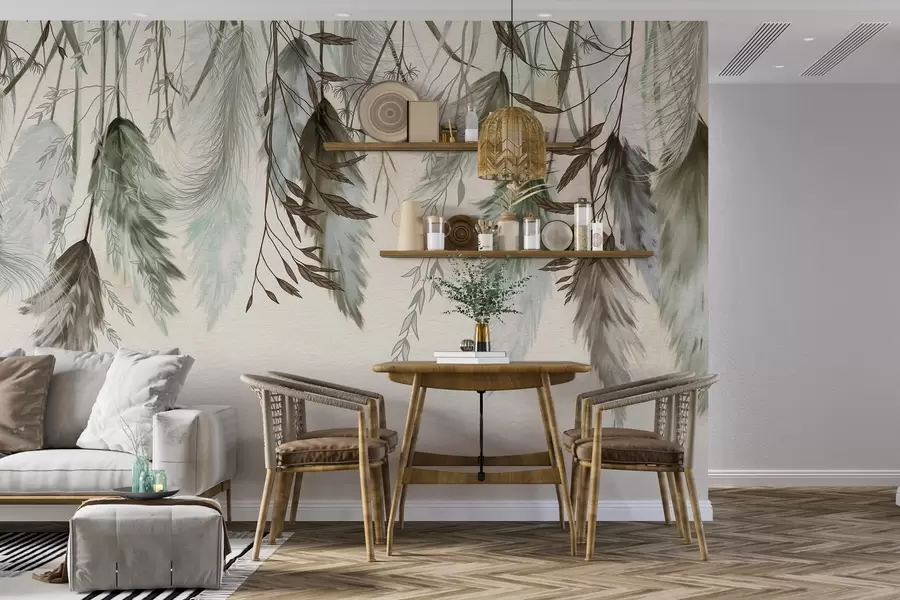 Valokuvatapetti Kuivatut kukkien kukat w04253v2