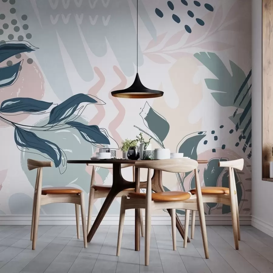 Valokuvatapetti Abstraktit lehdet w04281v1