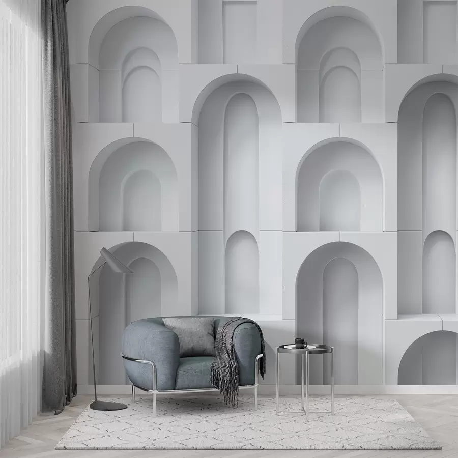 Valokuvatapetti volumetriset kaaret w04282