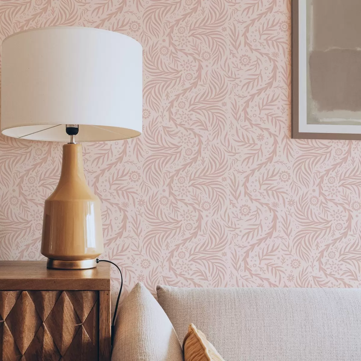 Taustakuva Vaaleanpunaisia kukkaelementtejä vaaleanpunaisella pohjalla a00290