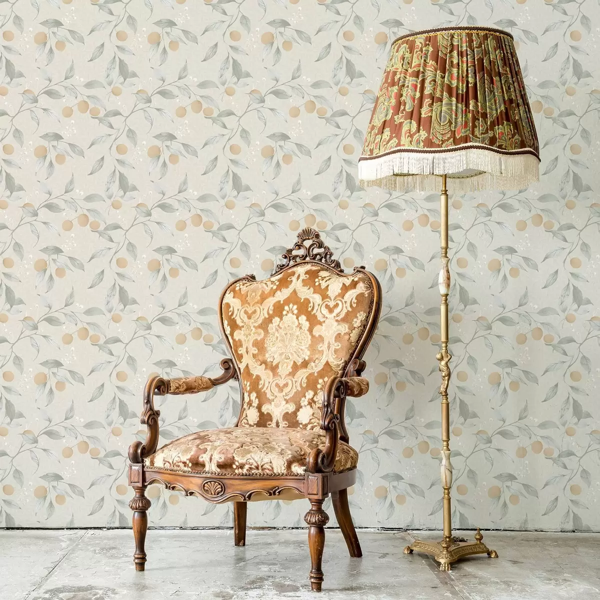 Taustakuva Vaaleat oksat oransseilla marjoilla a00344