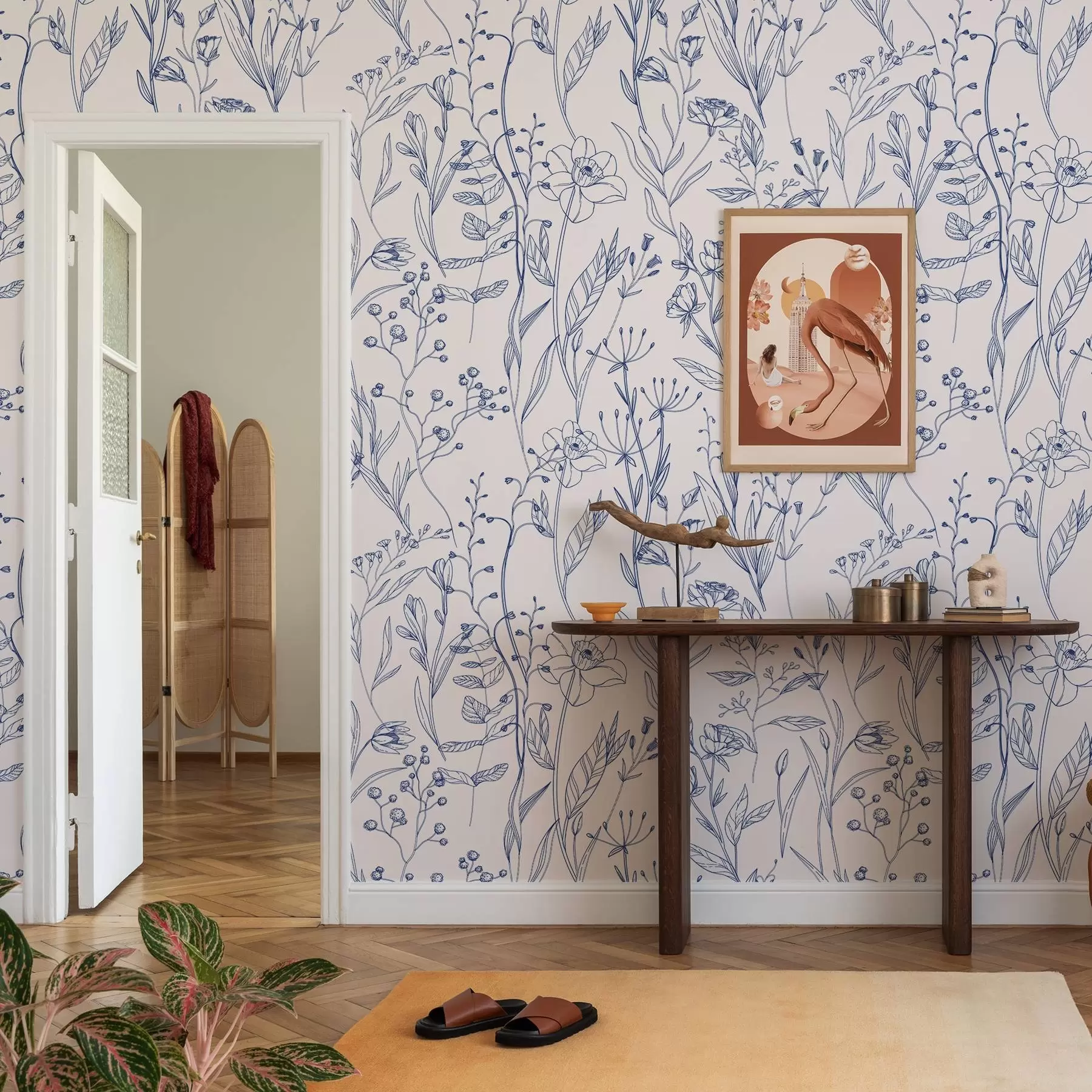 Valokuvatapetti Minimalistiset villikukat