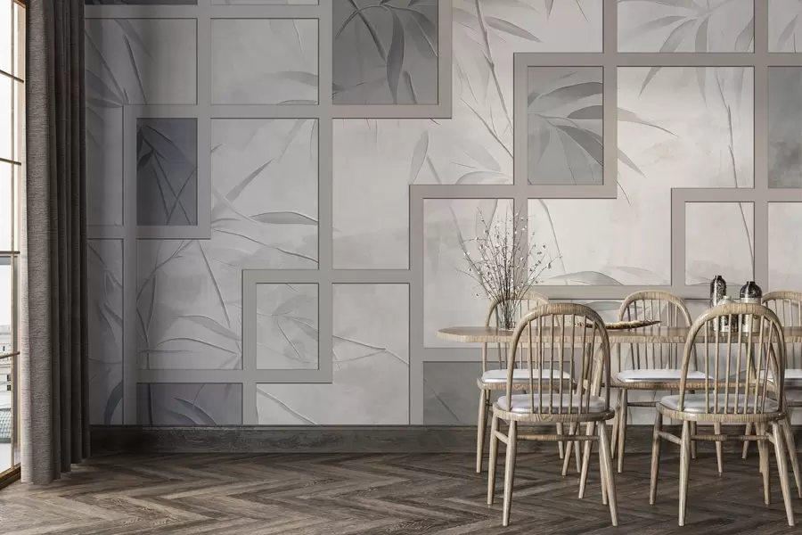 Valokuvatapetti Bambu ja geometria w04319