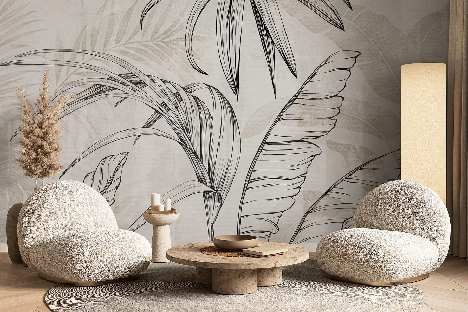 Valokuvatapetti Lehdet taustalla jäljitelmä sumeus ja tekstuuri w04362