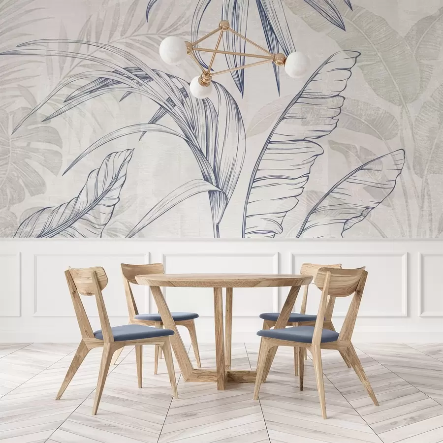 Valokuvatapetti Lehdet taustalla jäljitelmä sumeus ja tekstuuri w04362v1