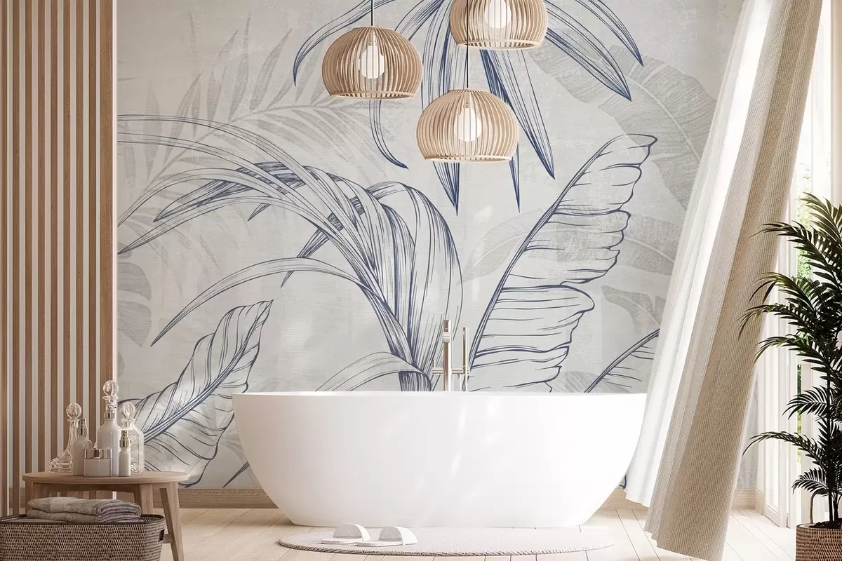 Valokuvatapetti Lehdet taustalla jäljitelmä sumeus ja tekstuuri w04362v1