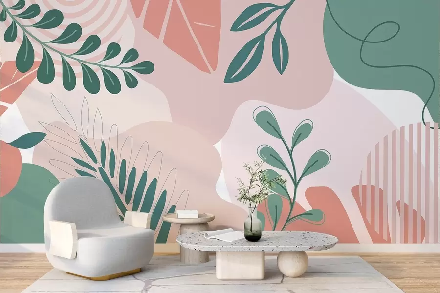 Valokuvatapetti Abstraktio, lehdet w04366