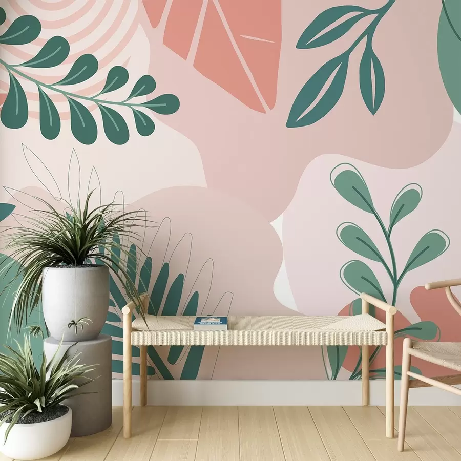 Valokuvatapetti Abstraktio, lehdet w04366