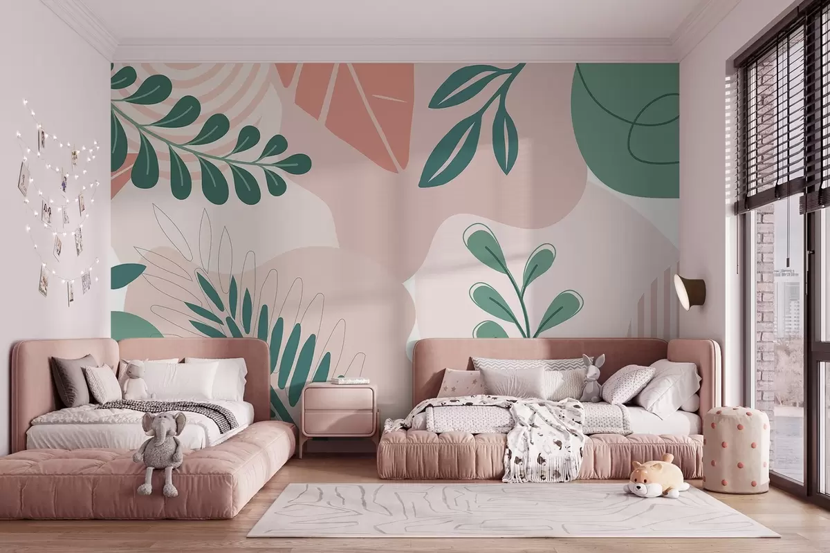 Valokuvatapetti Abstraktio, lehdet w04366