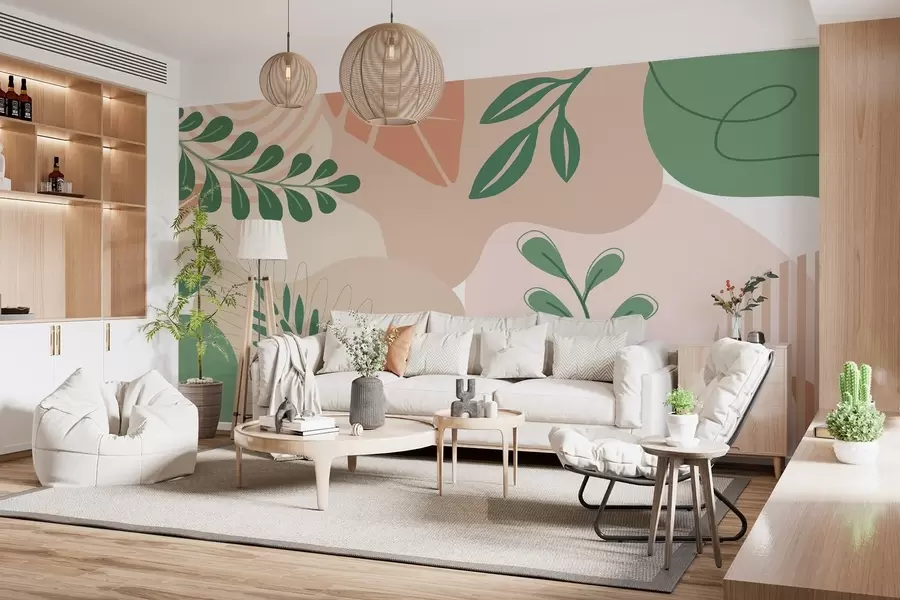 Valokuvatapetti Abstraktio, lehdet w04366v1