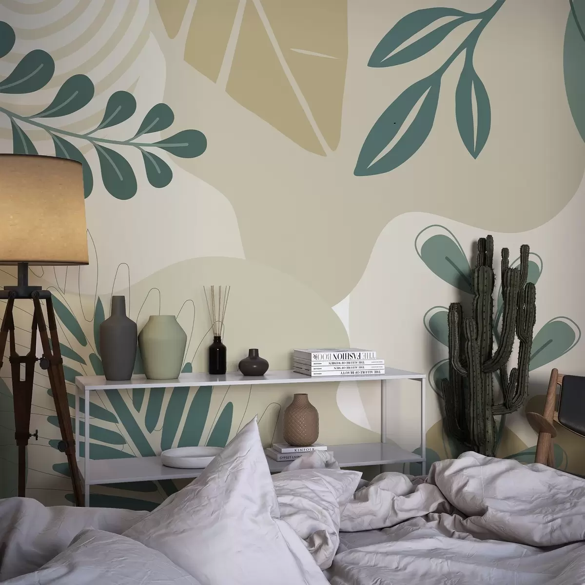 Valokuvatapetti Abstraktio, lehdet w04366v2