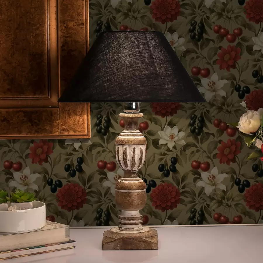 Valokuvatapetti Kirsikoita, kukkia ja mustia oliiveja a00384