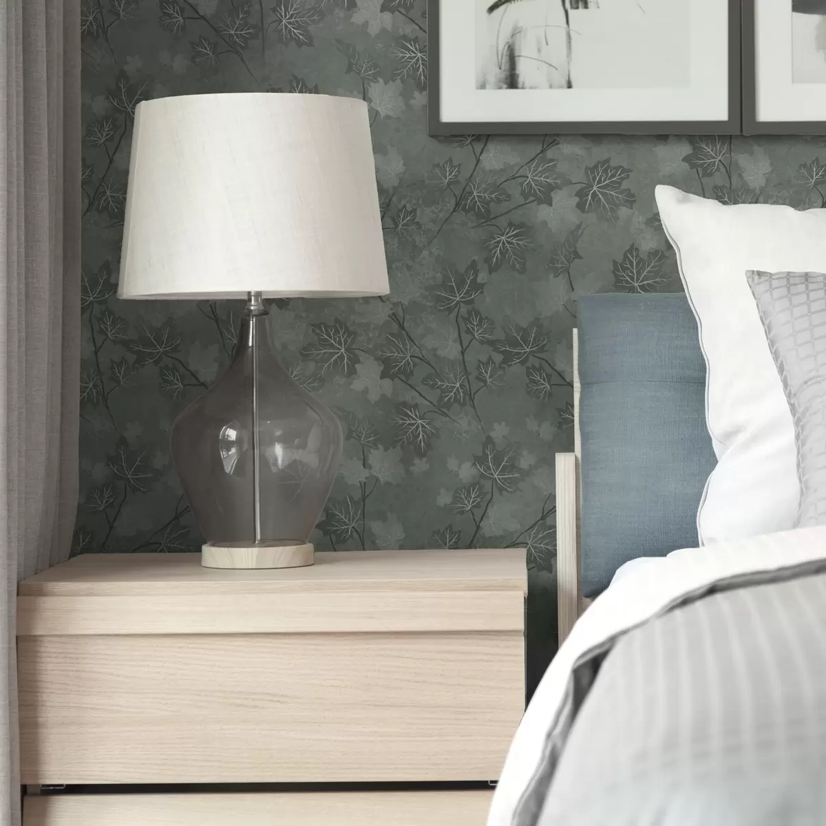 Taustakuva Matta vaahteranlehdet pehmeän vihreän sävyjä a00464