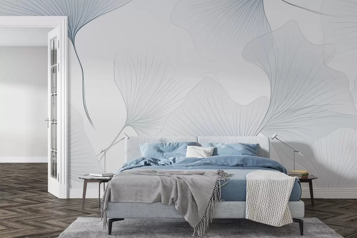 Valokuvatapetti Läpinäkyvät ginkgo-lehdet w04433