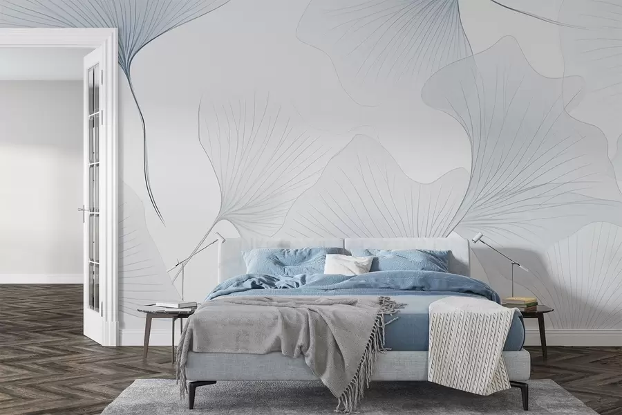 Valokuvatapetti Läpinäkyvät ginkgo-lehdet w04433