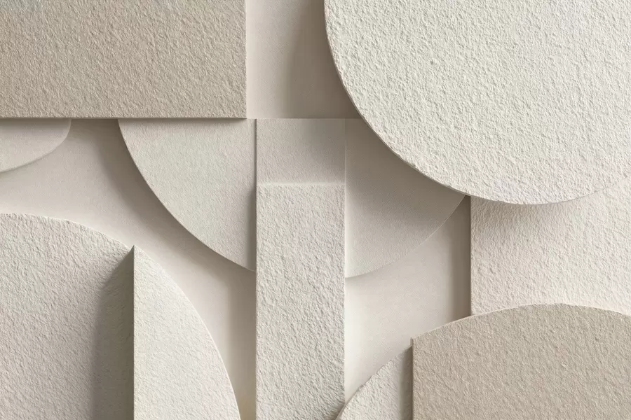 Valokuvatapetti Abstrakti koostumus beige geometrisia muotoja w04395