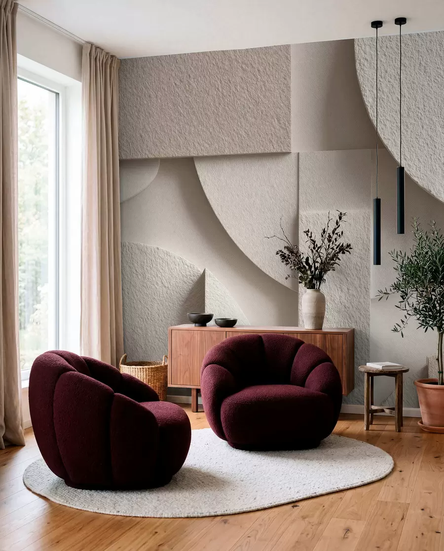 Valokuvatapetti Abstrakti koostumus beige geometrisia muotoja w04395