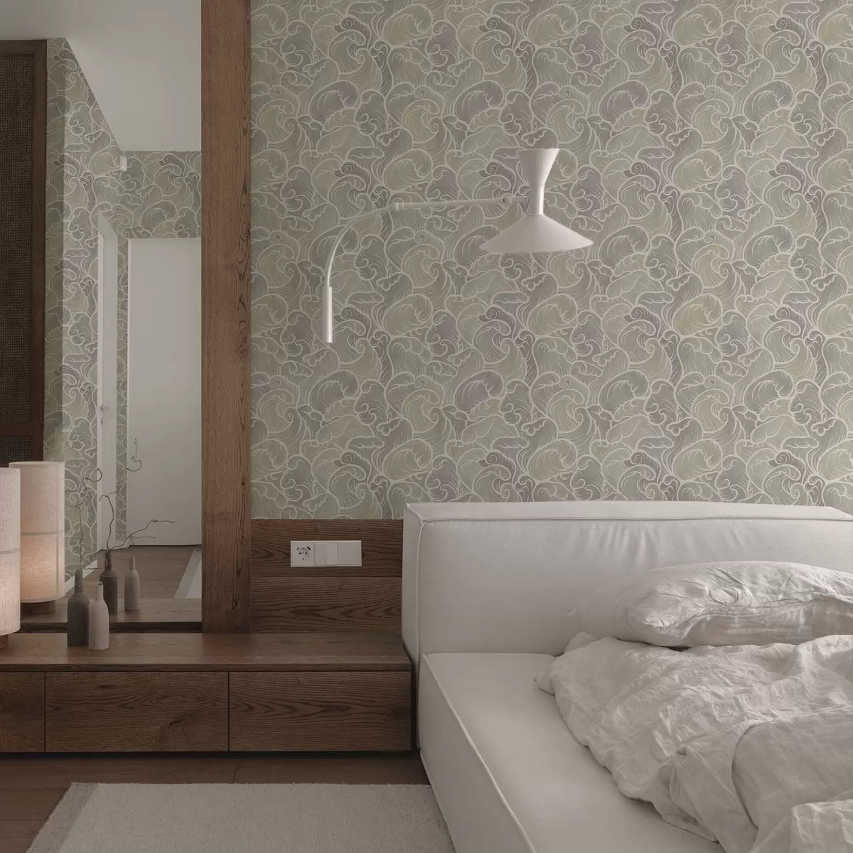 Taustakuva Abstrakteja aaltoja pastellisävyissä a00285