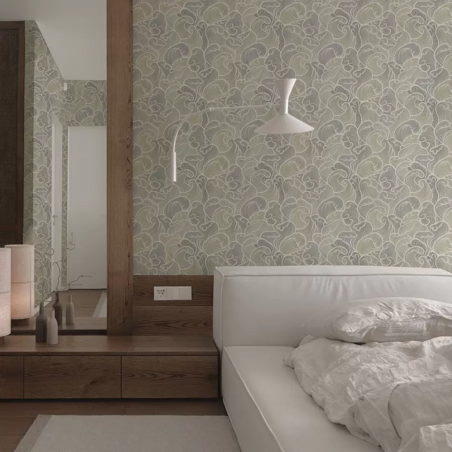 Valokuvatapetti Abstrakteja aaltoja pastellisävyissä a00285