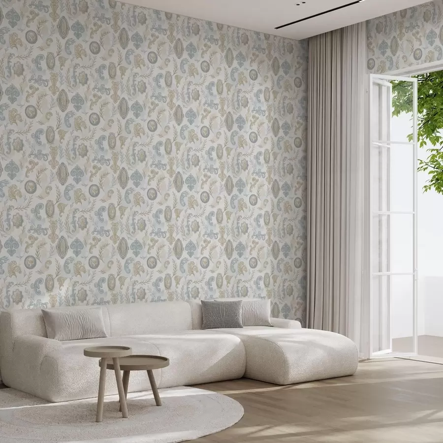 Valokuvatapetti Klassinen koriste, jossa on medaljonkeja ja kuvioita a00319