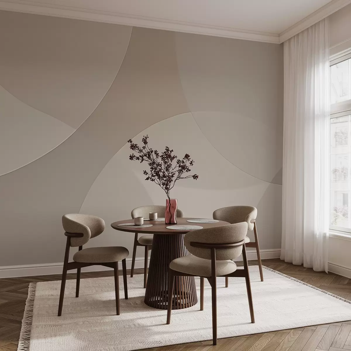 Valokuvatapetti Abstraktit ympyrät w04439