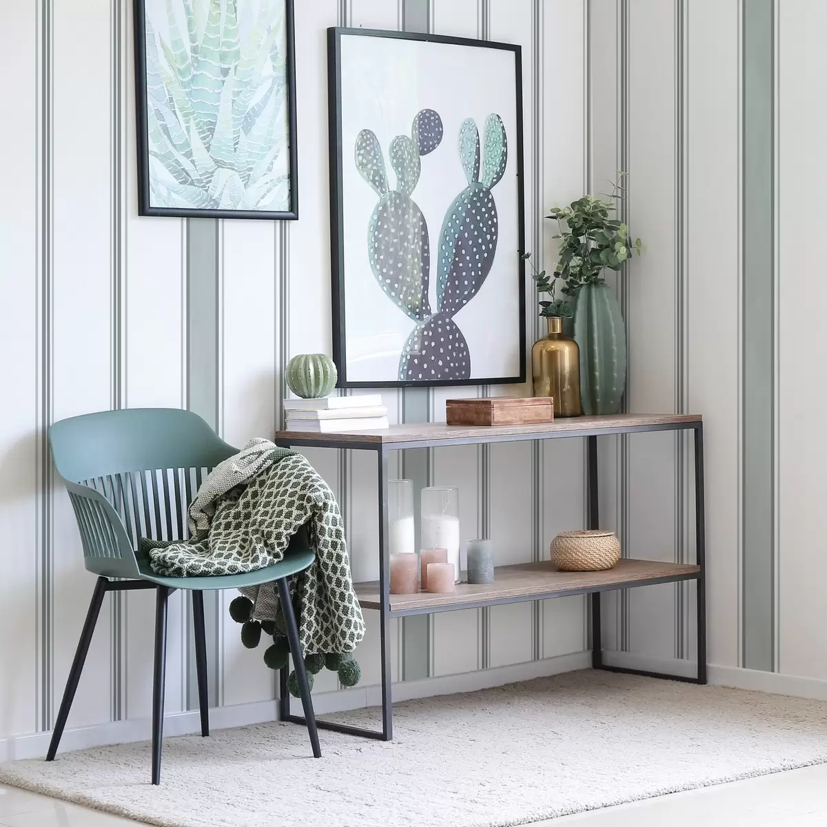 Taustakuva Leveät raidat harmaa-sinisellä paletilla a00516