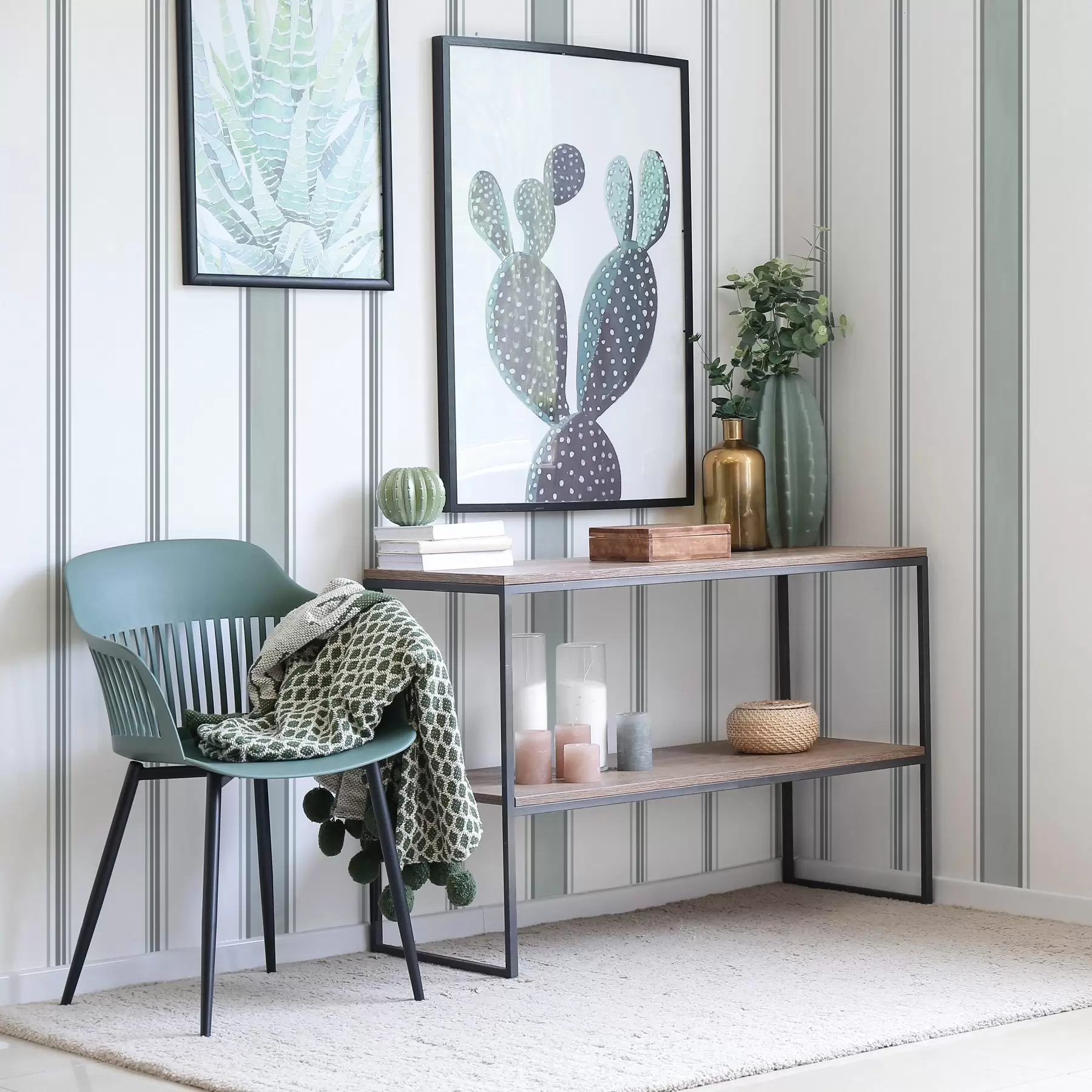 Valokuvatapetti Leveät raidat harmaa-sinisellä paletilla a00516