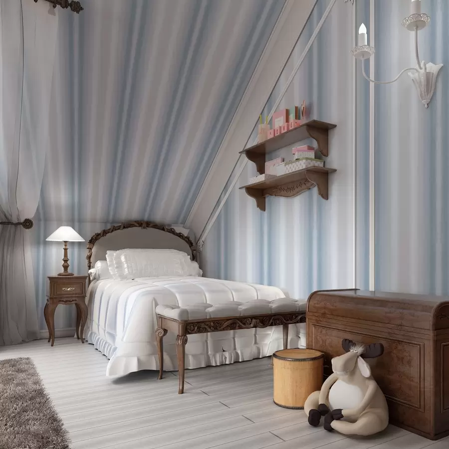 Valokuvatapetti Leveät raidat viileän siniharmaita sävyjä a00551