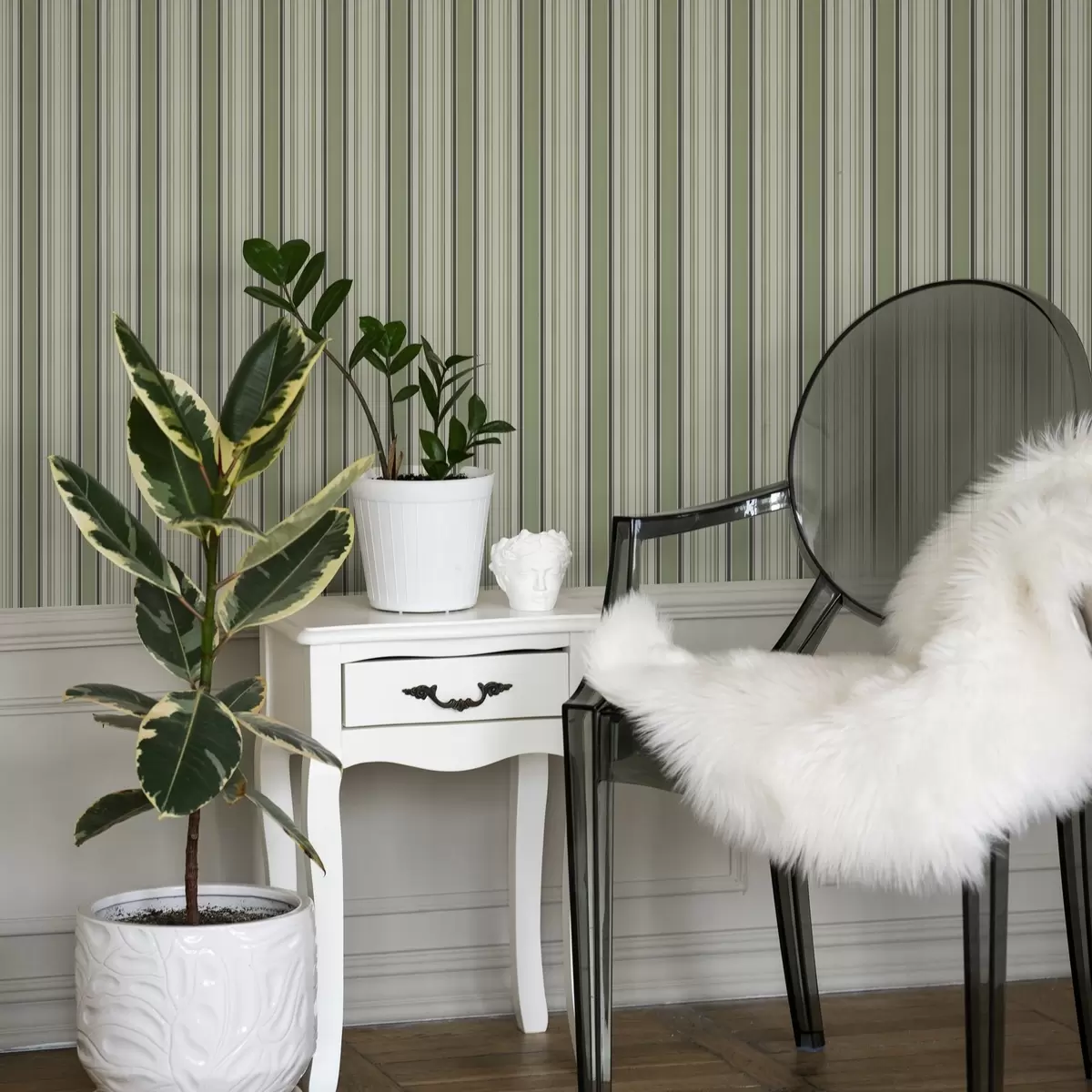 Taustakuva Kermanvärinen tausta, jossa on sekoitus vihreitä ja mustia raitoja a00563