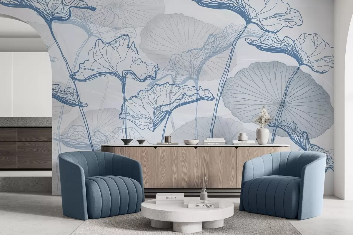 Valokuvatapetti Erilaiset lootuksenlehdet w04471v2