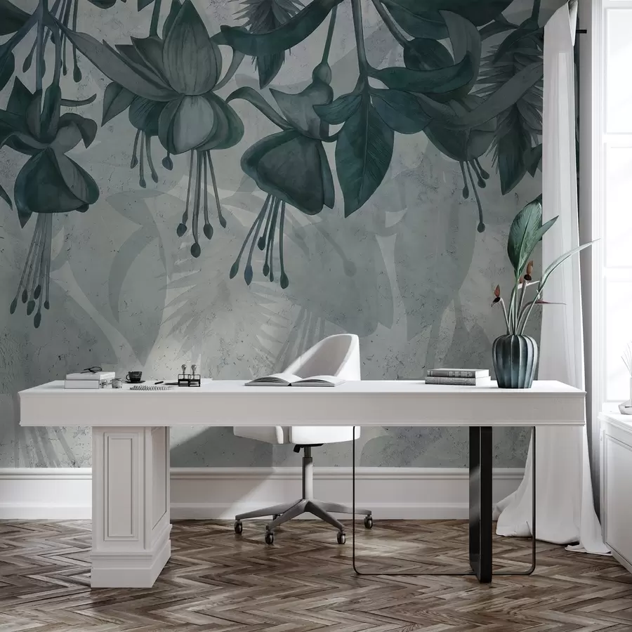 Valokuvatapetti Riippuvat kukat grunge-tyyliin w04472v1