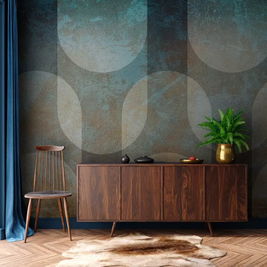 Valokuvatapetti Abstraktia geometriaa retro-moderniin tyyliin w04495