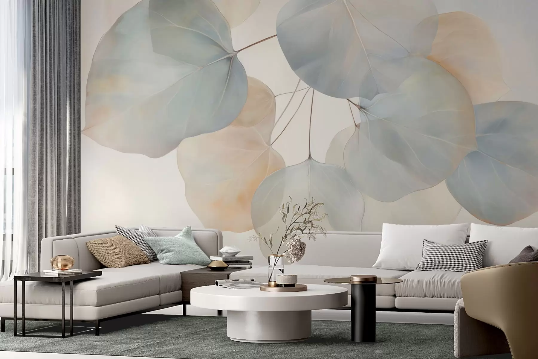 Valokuvatapetti Valtavat lehdet w04599