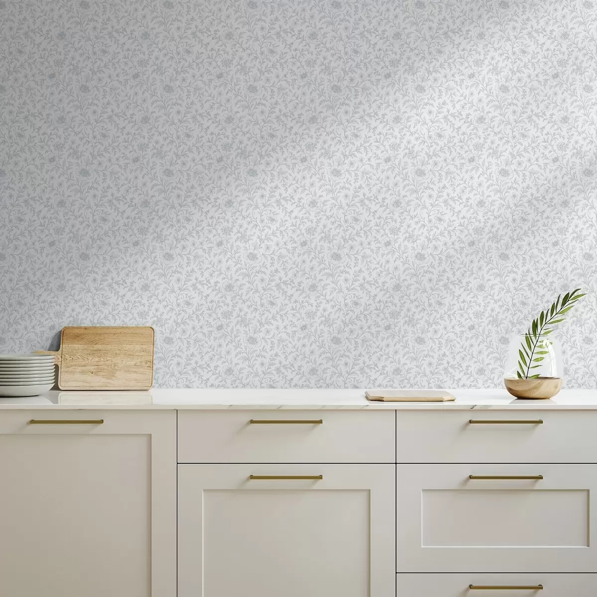 Taustakuva Hienot siniset viivapiirroskukat luonnonvalkoisella taustalla a00576