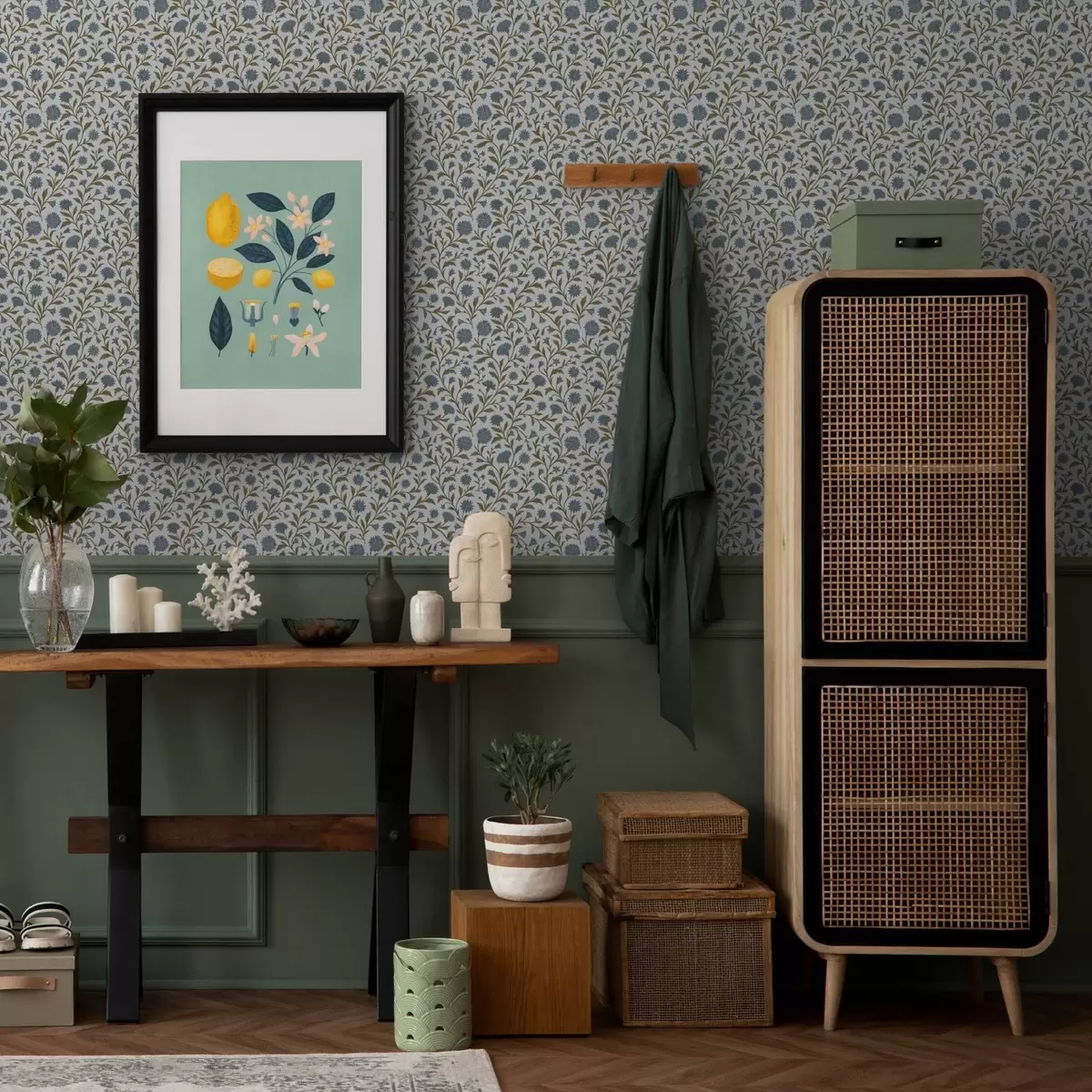 Taustakuva Kornikukat ja versot valkoisella taustalla a00588v1