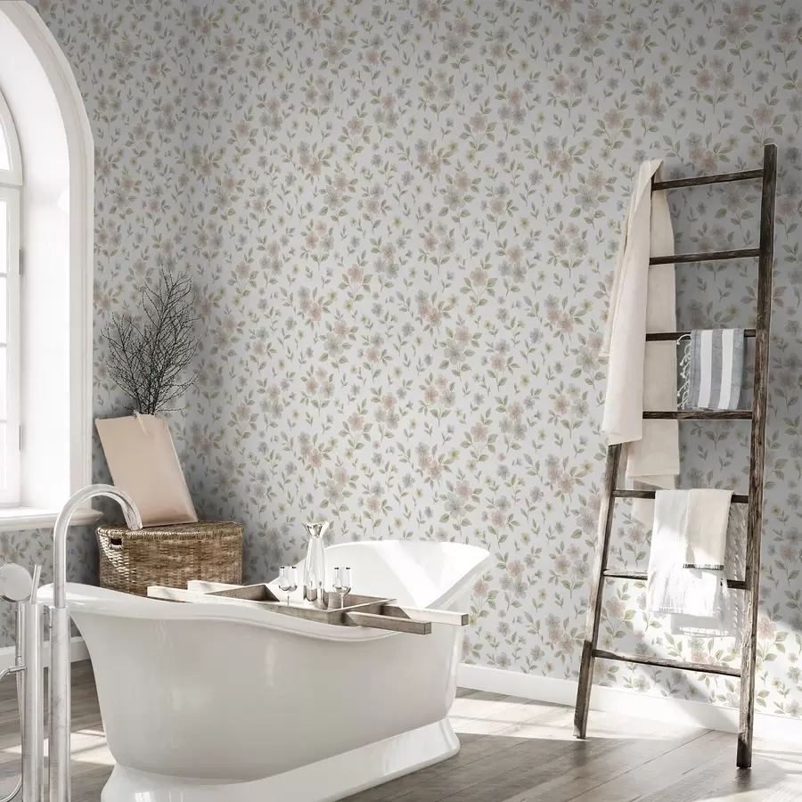 Valokuvatapetti Pienet pastellivärit pastellivärit valkoisella pohjalla a00596v1