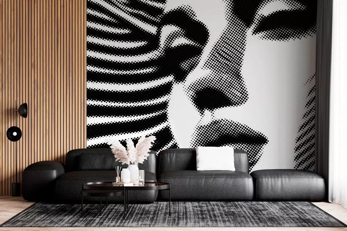 Valokuvatapetti Pop-taiteen tyylinen naisen kasvot w04504