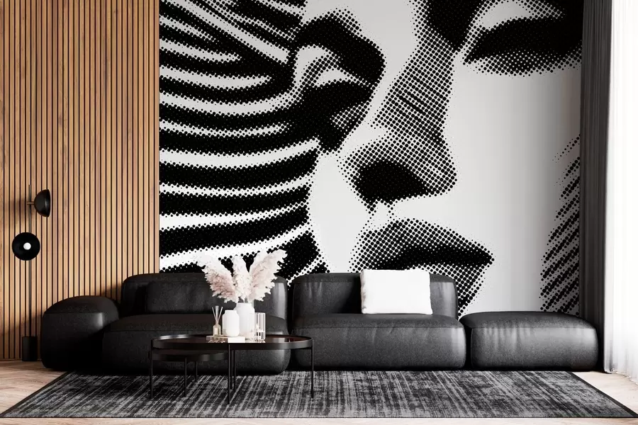 Valokuvatapetti Pop-taiteen tyylinen naisen kasvot w04504