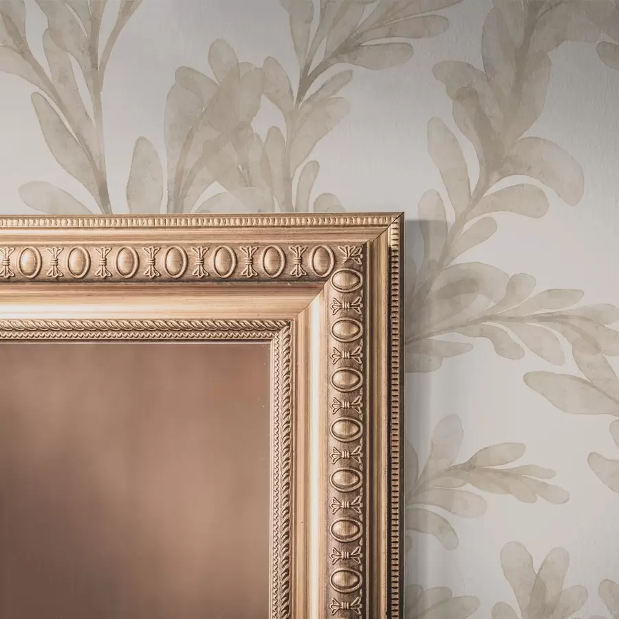 Valokuvatapetti Vesivärillä maalattuja beigejä oksia, pehmeä kasvitunnus a00617