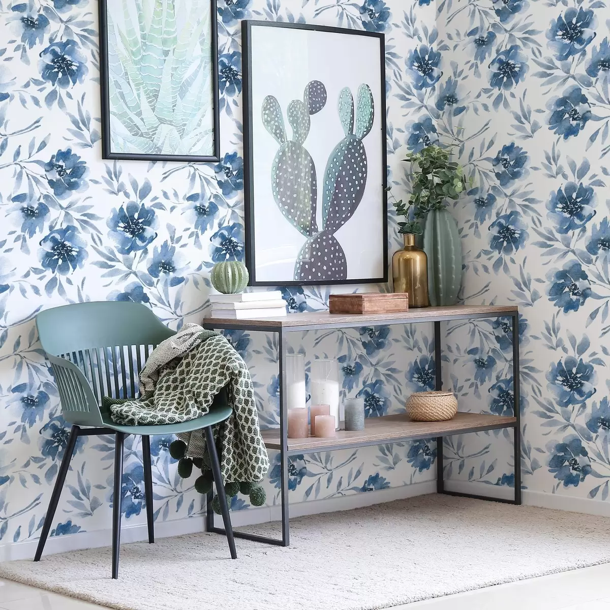 Taustakuva Vesiväri-indigopionit valkoisella taustalla a00641